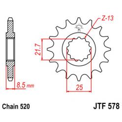 Звездочка передняя JT Sprockets (шаг 520 ) JT JTF578